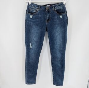 Cabi Jeans Womens Distressed Curvy Skinny Sz 6